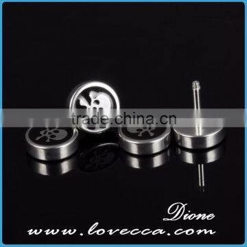 Skull Patern Body Steel Jewelry Piercing Barbell Tunnel Plug Stud Earrings photo-6