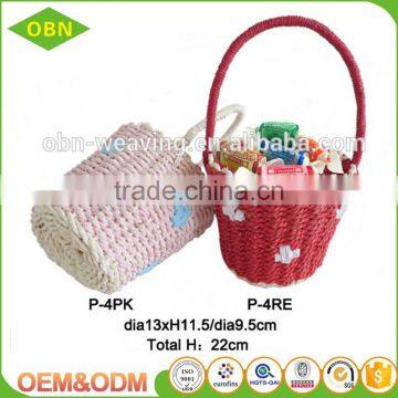 Wholesale best quality custom durable mini paper rope easter basket holiday craft basket