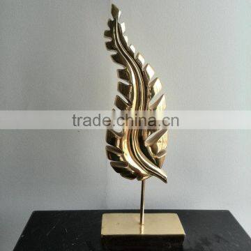 Resin Art Leaf Statue Decoration