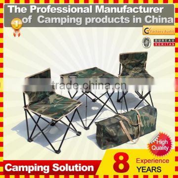 Camouflage Polyester Folding Camping Chair ( 2 Chairs with 1 Table )