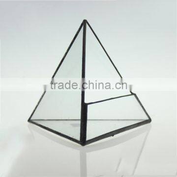 Three Pyramid score+solder drilling succulents borosilicate glass triangular glass greenhouse