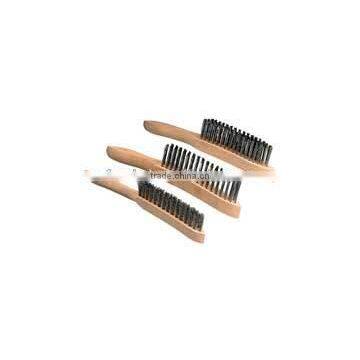 wooden handle brush for iron fence