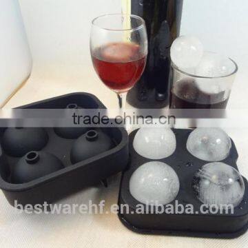 FDA 4 cavities silicone ice cube Ice Ball Mold