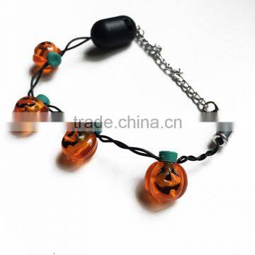 Halloween Cheap Pumpkin Beads Lighting Led Bracelet photo-3