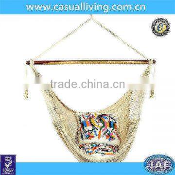 Outdoor Hammock Net Chair, Rope Chair with Cushion