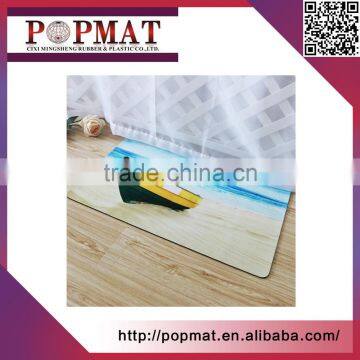 Custom Logo Printed Fabric Rubber Door Mat Soft Floor Mat photo-2