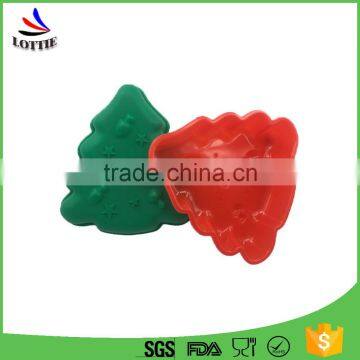 Novelty Green Christmas Tree Shape Eco-Friendly Cake Decorating Tools Silicone Baking Molds photo-4