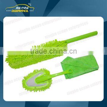 Changeable 100% Polyester Chenille Car Brush , Microfiber Car Wash Brush photo-2