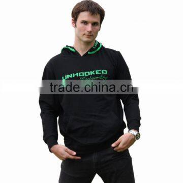 Mens cotton polyester printed hooded jumper