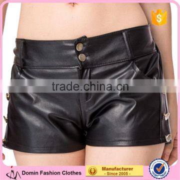 Domin Fashion Latest Design Women Leather Shorts photo-1