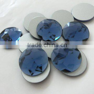 colorful flower cover flatback round shape pointed back glass stone for jewelry making