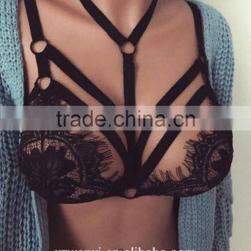 wholesale woman crop top black lace bralette bra for women sexy girl bikini new design