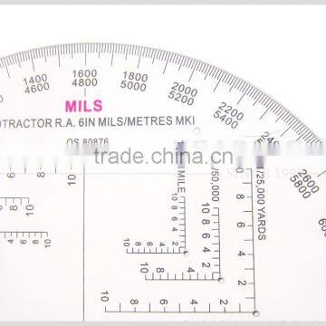 China Kearing Brand High Quality Transplant Plastic Military Round Protractor Plotter#KMP-1 photo-4