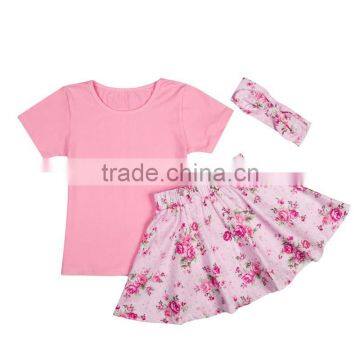 Hot Sale Baby Summer Clothing Set Latest Boutique Children Outfit Set With Headband for Wholesale photo-6