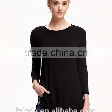 Fashion Relaxed Long and Lean Tunic Oversize Jersey Tee for Women photo-6