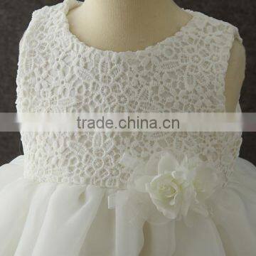 New White Girls Lovely Wear Cheap Wholesale Children Frocks Design Girls Flower Party Dresses Fluffy Baby First Communion Dress photo-5