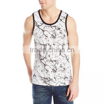 Design Custom Screen Printing 100 Cotton Bulk Wholesale Stringer Tank Top For Men photo-2