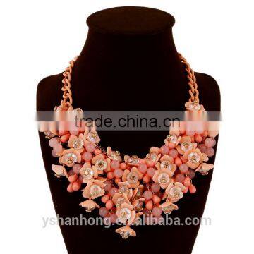 Western Style Luxury Fashion Necklace Candy Color Flower Jewellery photo-5