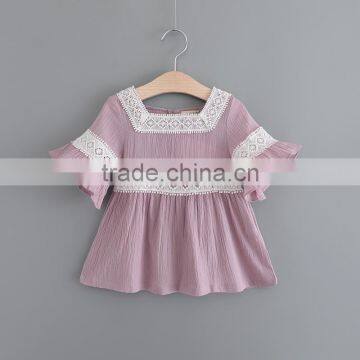 S33520W Sweet Girls New Lace Flower Fancy Summer Pink Blouse photo-5