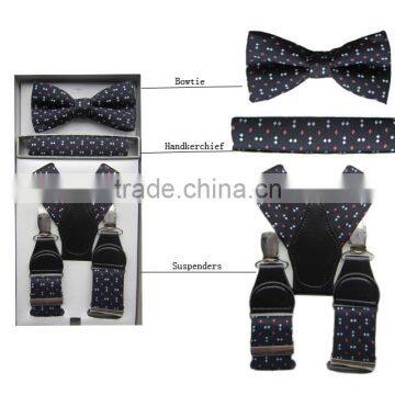 Hight Quality Wedding Gift Polyester Woven Suspender Set photo-4