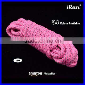 3M Orange Safety Shoelaces For Asics Outdoor Activities In Night - Customized Visibility Shoestrings Lace Up 3M Round Shoelaces photo-3