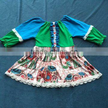 2016 Wholesale Child 100% Cotton Wear Korean Fashion Girl Boutique Clothing Kids Long Sleeve Dresses photo-3