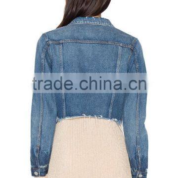Soft Light Weight Korean Design Fashion Clothes Slim Short Denim Jacket