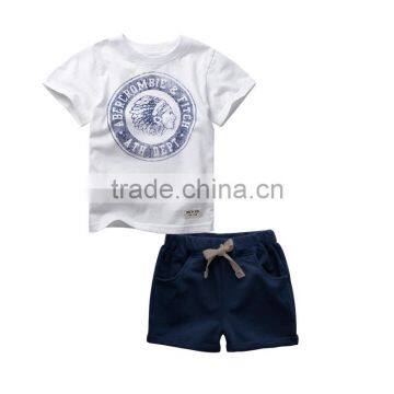 Wholesale Summer Cotton Printing Boys Kids Clothes Clothing Set photo-4