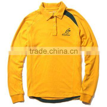 custom 100% cotton thick long sleeve polo collar jacket embroidered custom material