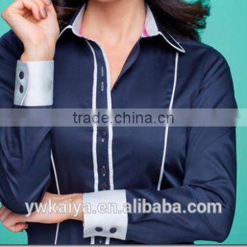 2014 latest design South American slim fit model ladies blouses shirt china yiwu