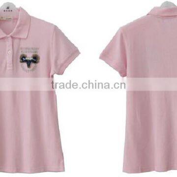 High Quality Pique Cotton/spandex Polo Shirt With Logo Embroidery Ladies photo-2
