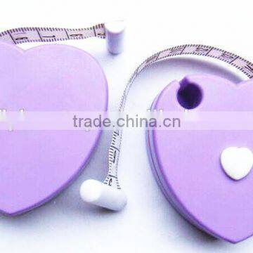 Heart Shape Promotion Gift Measuring Tape Keychain Tape 1M Tape photo-2