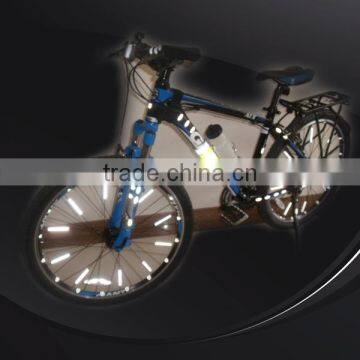 Colorful Stripe Plastic Reflective Bicycle Wheel Sticker photo-3