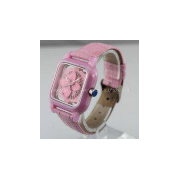 2014 Fashion Ceramic Ladies Wrist Watch Express Made in China Japan Movt Quartz and Genuine Leather Bracelet photo-2