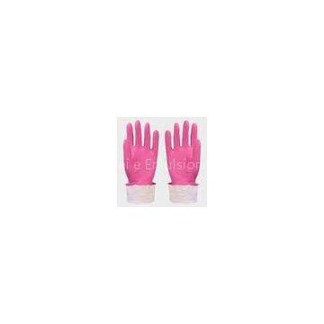 Beaded cuff Household Latex Gloves for sanitation departments , Kitchen