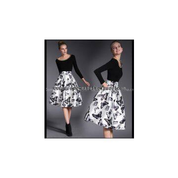 2015 Summer Bodycon Knitting Fabric Blouse And Skirt