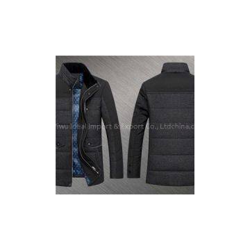 2015 Men New Winter Thickening Collar Business Leisure Cotton-padded Jacket, Middle-aged And Young Warm Contracted Fashion Coat