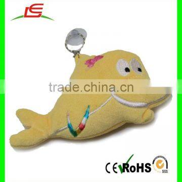 cute plush toy keychain soft plush sea animal keychain plush lovely whale keychain