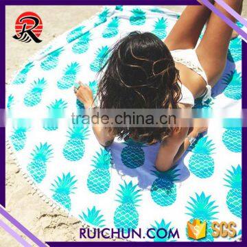 printed towels made in dubai,best selling premium pineapple round towel