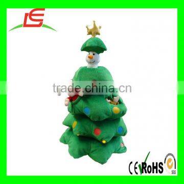 Singing Christmas Tree Santa Snowman Musical Plush Toy