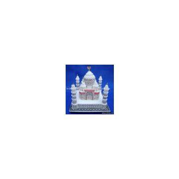 Marble Taj Mahal Replica Miniature ~ Hand Carved Decorative Taj Mahal Model Showpiece ~  Valentine Gifts ~ Indian Souvenir