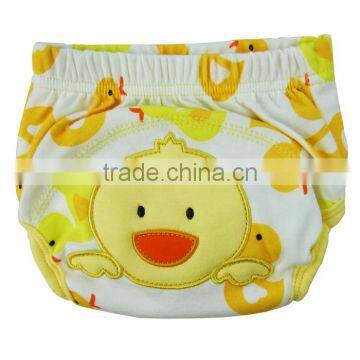 cute duck design quick drying washable baby cloth nappy diaper