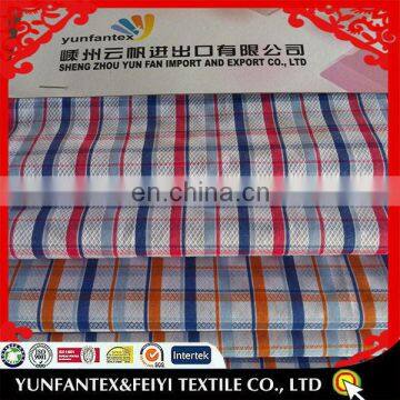 2015 fashion latest new Italy design pattern cheapest yarn dyed check cotton dobby seersucker plaid fabric