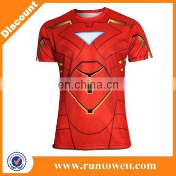 Runtowell 2014 New Arrival Iron man Short Sleeve Bike Jersey 100% Polyester Coolmax Fabric Cycling Wear Mens