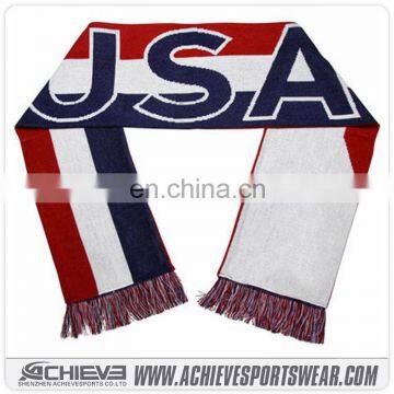 Custom Wholesale Knitted Scarf Football Fan Sports Scarf photo-5