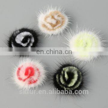 Fluffy and cute factory price mink or fox fur flowers