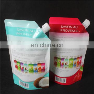 Environmental Protection Stand up Food Grade Plastic Reusable Squeeze Spout Pouch For Juice/Milk