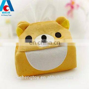 factory wholesale price creative cute kid plush animal bear tissue box