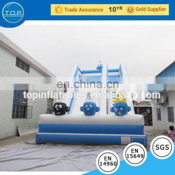 Guangzhou manufacturer amusement park juegos inflables inflatable zip line for fun