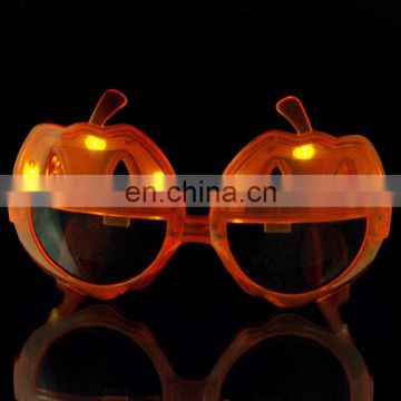 Yellow pumpkin halloween party led glasses for halloween party favor